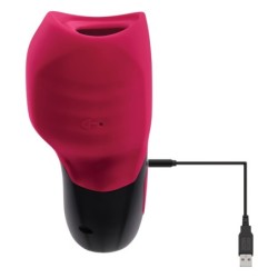 Vibrador Beijos Corporais - Vermelho/Preto