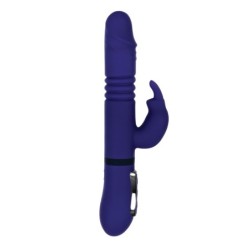 Vibrador Conejo Todo en Uno - Azul Real