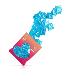 EasyGlide - Preservativos com nervuras e pontos - 40 unidades
