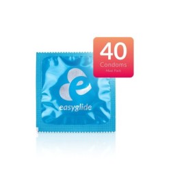 EasyGlide - Preservativos com nervuras e pontos - 40 unidades