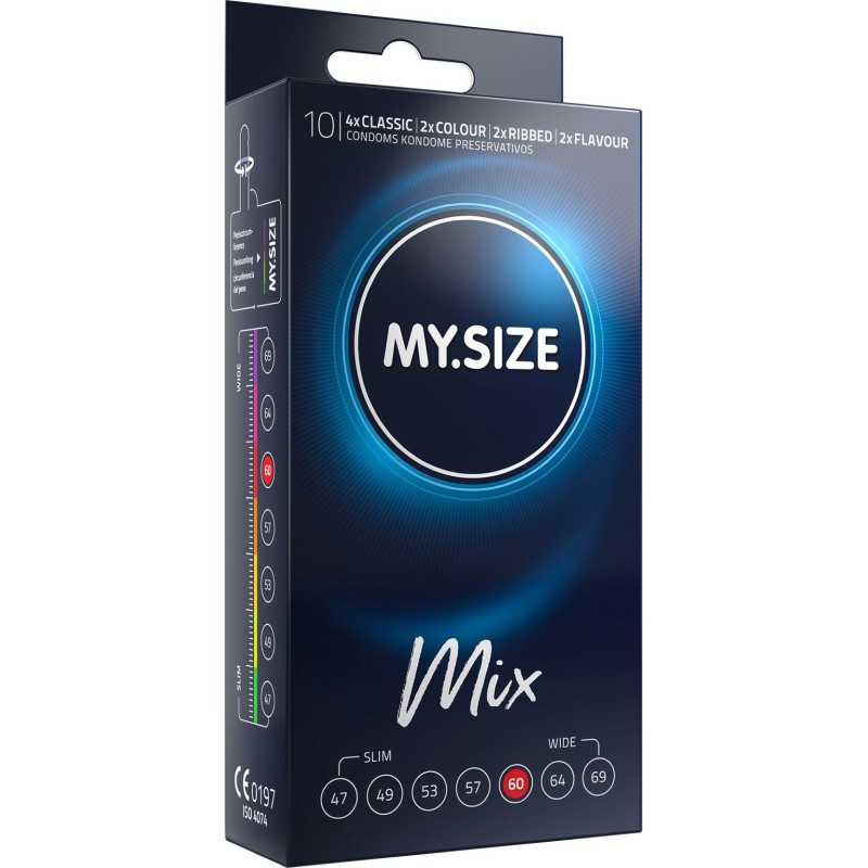 MY.SIZE Mix 60 mm Prezervatyvai - 10 vienetų