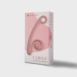 Διπλός καμπυλωτός δονητής Snail Vibe - Ροδακινί