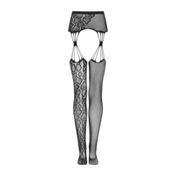 Porte-jarretelles avec bas - Noir S/M/L
