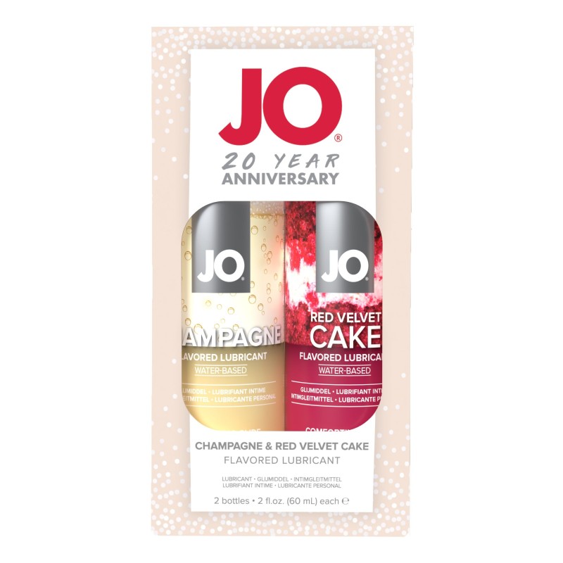 System JO - Set de Regalo 20 Aniversario Champagne & Pastel de Terciopelo Rojo - 60ml