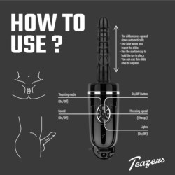 Vibrador dildo con empuje Teazers
