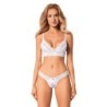 Heavenlly - Conjunt de sostenidor i tanga - Blanc XS/S