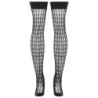 Ciorapi plasă croșetați până la coapsă - Negru