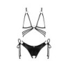Cordellis - Conjunto Sexy Sem Bojo e com Entrepernas Abertas - Preto