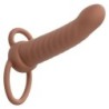 Maxx Dubbel Penetrator Räfflad 10 Vibrationer Mulatt