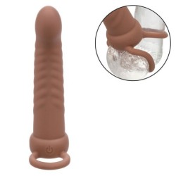 Maxx Dubbel Penetrator Räfflad 10 Vibrationer Mulatt