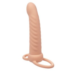 Maxx Dubbel Penetrator Räfflad 10 Vibrationer Natural