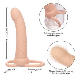Maxx Dubbel Penetrator Räfflad 10 Vibrationer Natural