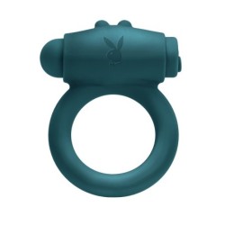 Playboy - Anello vibrante per pene Bunny Buzzer - Verde acqua
