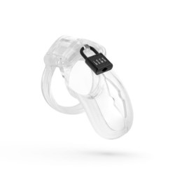 Gaiola de Castidade Lockdown Transparente - Pequena