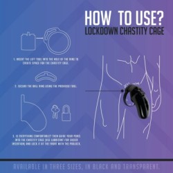 Gabbia di Castità Lockdown Trasparente - Piccola