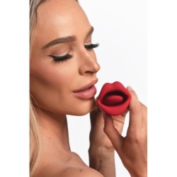 Vibratorius bučiniui Lickgasm Kiss + Dvipusis bučinys - Raudonas