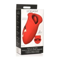Lickgasm Kiss + vibreeriv suudluste stimulaator - punane