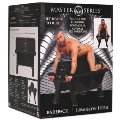 Bareback Equestrian Submission Bench - Zwart
