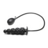 Plug anal inflável com textura canelada - Preto