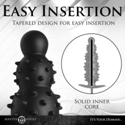 Inflatable ribbed texture butt plug - Black