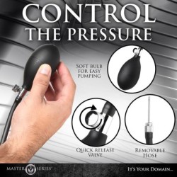 Silicone Inflatable Anal Plug - Black