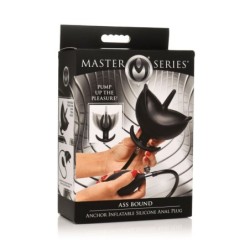 Silicone Inflatable Anal Plug - Black