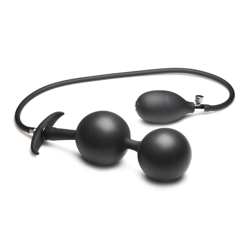 Plug Anal Inflável de Silicone - Preto