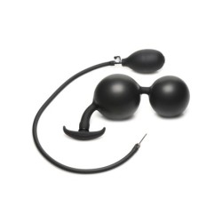 Plug Anal Inflable de Silicona - Negre