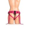 Imbracatura con bretelle in pelle Bodice Deluxe - Rosa