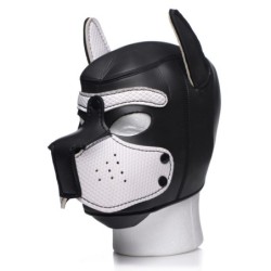Capuz BDSM de Cachorro com Espinhos - Preto/Branco