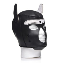 Capucha BDSM de Cachorro con Púas - Negro/Blanco