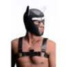 Capucha BDSM de Cachorro con Púas - Negro/Blanco
