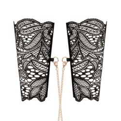 Rosy Gold - Menottes et Collier en Dentelle - Noir