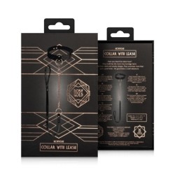 Rosy Gold - Obojok s vodítkom - Čierna