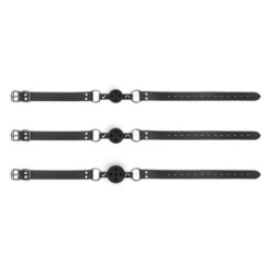 3-Piece Ball Gag Set - Black