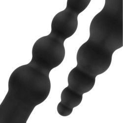 Set di plug anali con vibratore bullet - Nero
