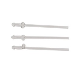 Szklana słomka w kształcie penisa ze szczoteczką do czyszczenia Willy - 4 sztuki