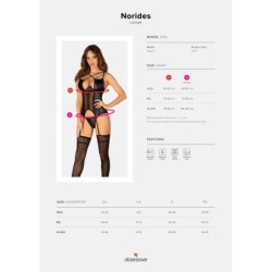 Corset și tanga Norides - Negru XS/S
