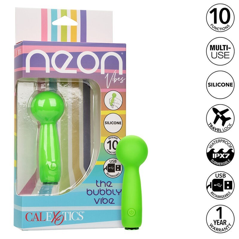 Neon Vibes De Bubbly Vibe Mini Massageador 10 Vibraties Groen