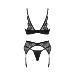 Ensemble de soutien-gorge 3 pièces Bellastia - Noir XS/S