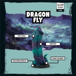 Mythical Mates - Dildo Libelulă Mov și Verde