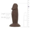 Realistični dildo Charlie s priseskom - 11,5 cm