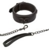 Nocturnal Halsband En Riem Verstelbaar Leer Zwart