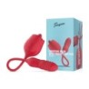 Vibrador de rosa Teazers com dildo com impulso