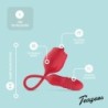 Vibrador de rosa Teazers com dildo com impulso