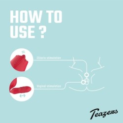 Vibrador de rosa Teazers com dildo com impulso