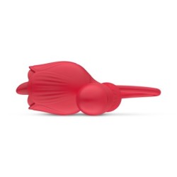 Vibratore a forma di rosa Teazers con dildo a spinta
