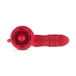 Vibrador de rosa Teazers con dildo con empuje