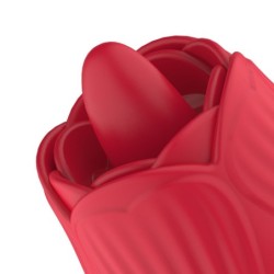 Vibrador de rosa Teazers com dildo com impulso