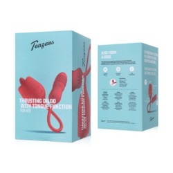 Vibrador de rosa Teazers com dildo com impulso